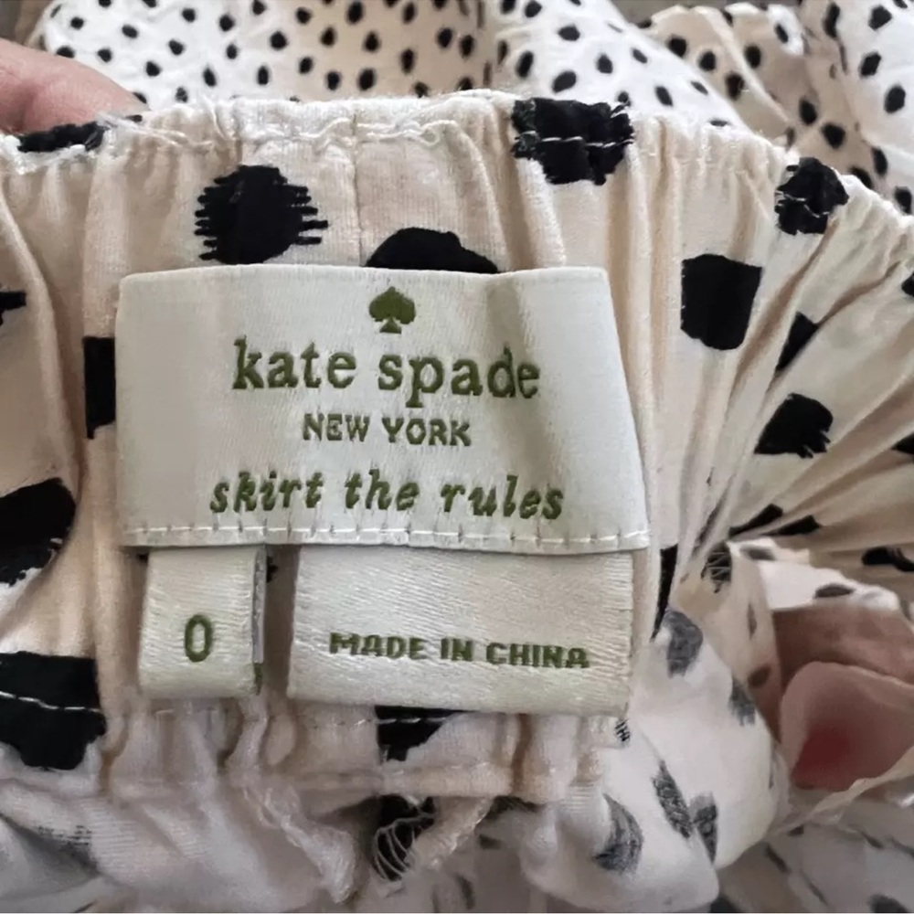 Kate spade leopard dot poplin midi skirt size 0.  Good condition.